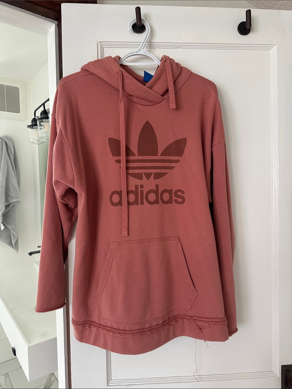 adidas Rose Pink Trefoil Pullover Hoodie